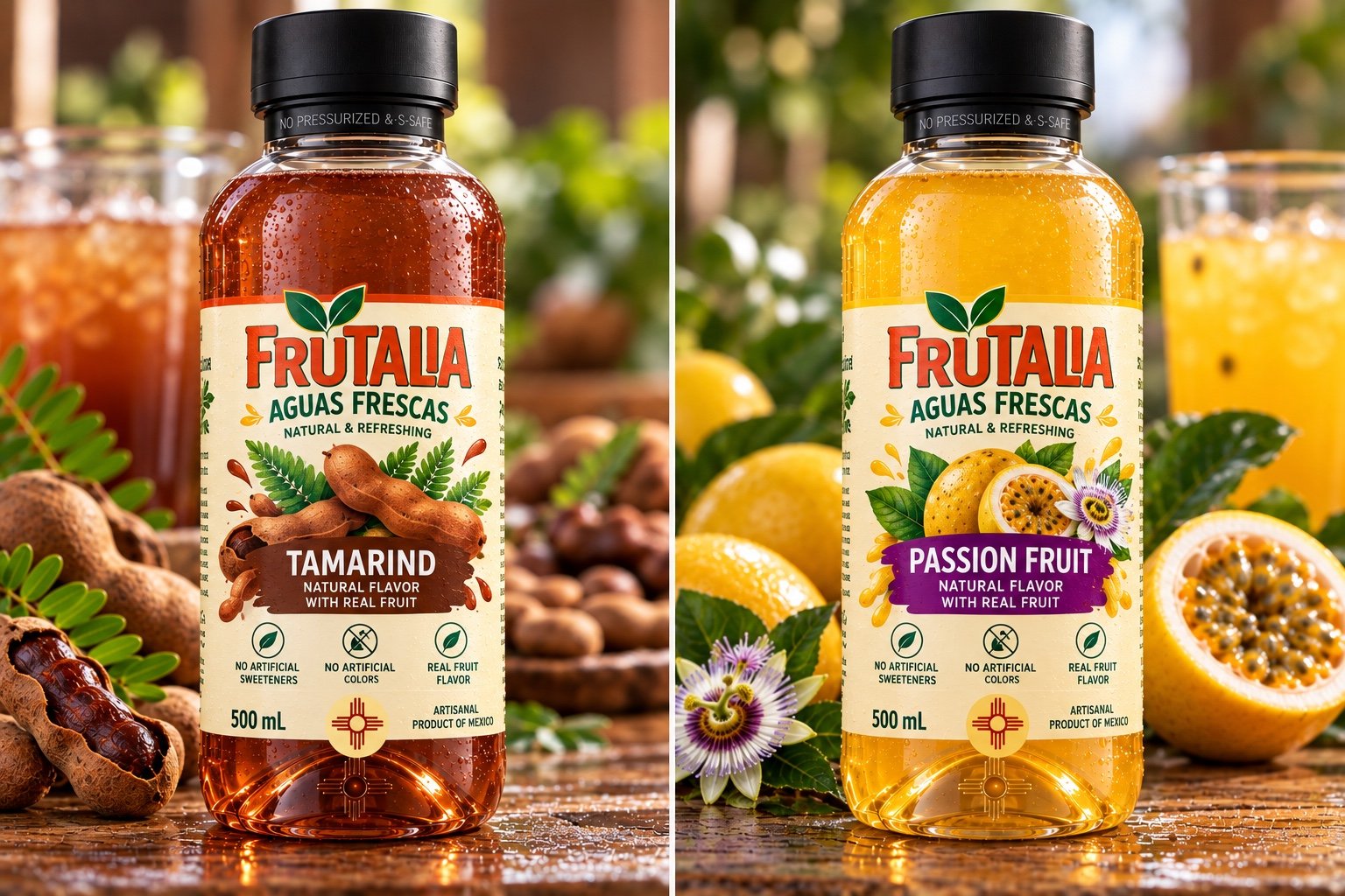 FRUTALIA Tamarind and Passion Fruit in AGO's Signature bottles